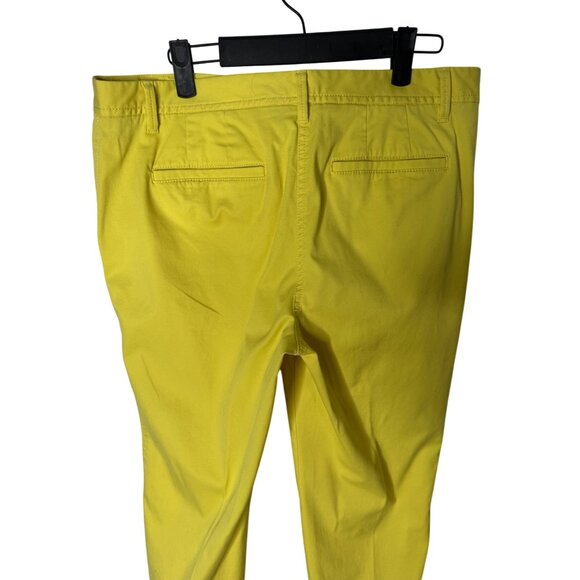 2/$30 Talbots 8 Yellow Chartreuse Relaxed Chino Pants - Picture 14 of 16